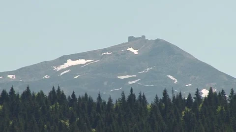 Far Building on the hill Stock Footage 68943861