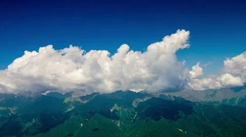 Far Mountain And Clouds Time Lapse 4K Stock Footage 55106509