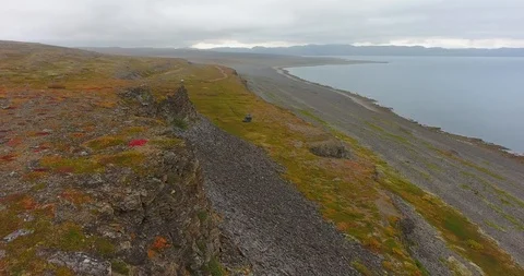 Far North. Beautiful cliffs by the sea Stock Footage 115767792
