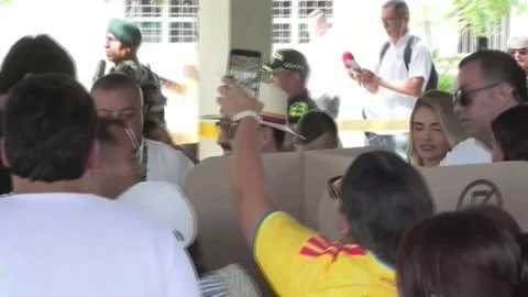 Far-right candidate De la Espriella votes in Barranquilla, Barranquilla, CO - 21 Video stock 337628860