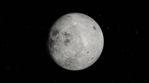 Far Side of the Moon Rotating 4K CGI Seamless Loop 스톡 동영상 342768251