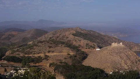 Far view of Torres de Alcala Stock Footage 123404141