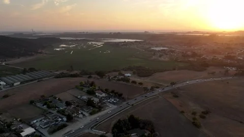 Far view of traffic during sunset Stock Footage 252103413