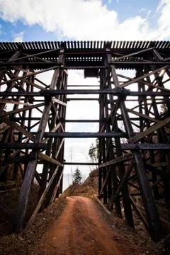 Far West Train Track Stock Photos