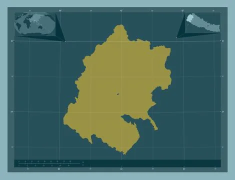 Far-Western, Nepal. Solid color shape 库存插图