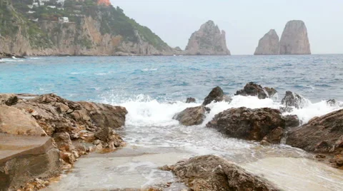 Faraglioni rocks, Capri Stock Footage 45133172