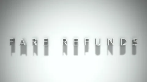 Fare refunds 3D title animation white text on a white background Vídeos de archivo 299749885