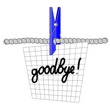 Farewell note. Vector EPS10 Stock Illustration