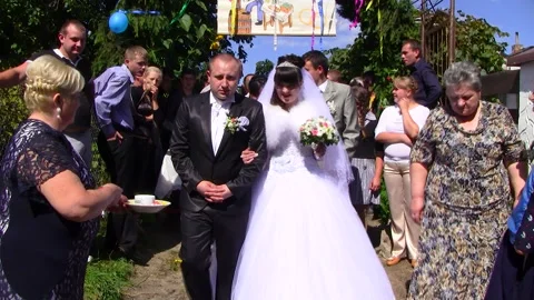 Farewell to the parental threshold, Wedding bow Stock Footage 329146452