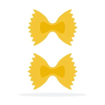 Farfalle macaroni vector flat isolated Stock Illustration