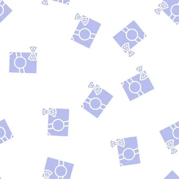 Farfalle pasta glyph vector seamless pattern Stock Illustration
