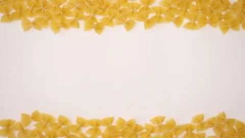 Farfalle on white background - Stop motion animation Stock Footage 103552319