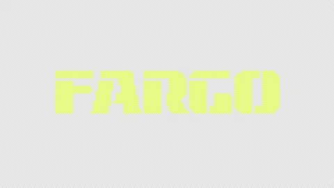 Fargo. Animated text. 4K video, Transparent Alpha channel. Stock Footage 156246457