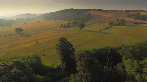 Farm Aerial Stock Footage 54042335