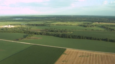Farm Aerial Stock Footage 123710976