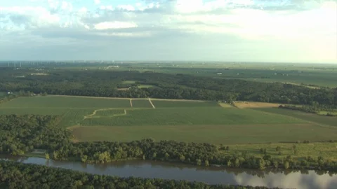 Farm Aerial Stock Footage 123711546