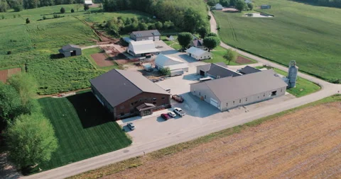Farm Aerial Stock Footage 320336904