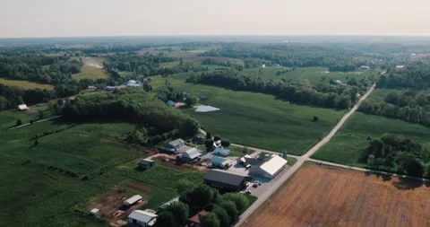 Farm Aerial Stock Footage 320336928