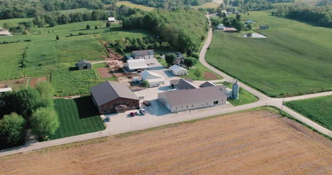 Farm Aerial Stock Footage 320337018