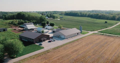Farm Aerial Stock Footage 320337057