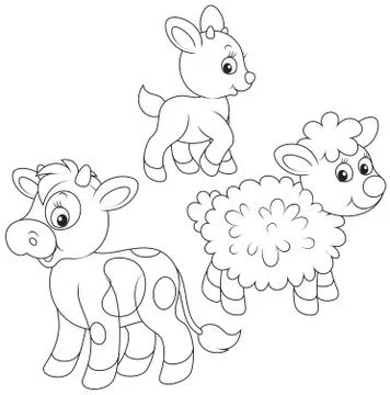Farm animals Stock Illustration
