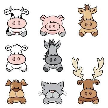 Farm animals Illustrazione stock