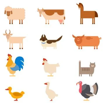 Farm animals Stock Illustration
