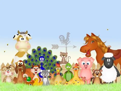 Farm animals Stock Illustration