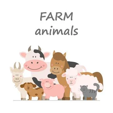 Farm animals Stock Illustration