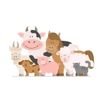 Farm animals Stock Illustration