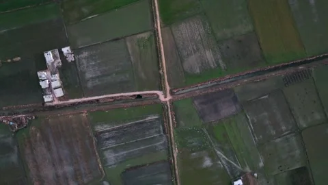 Farm Background Texture 4 K Aerial View 4K Stock Footage 221947151