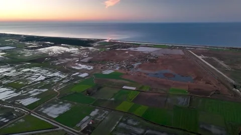 Farm Background Texture 4 K Aerial View 4K Stock-Footage 221948160