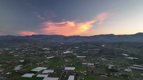 Farm Background Texture 4 K Aerial View 4K Stock Footage 221948810