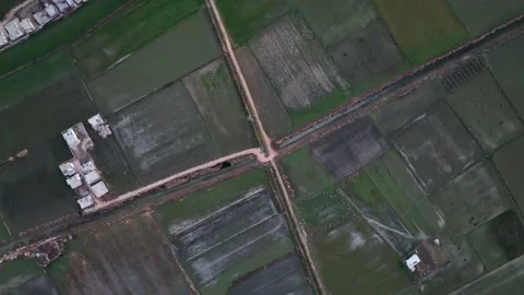 Farm Background Texture 4 K Aerial View 4K Stock Footage 221948823