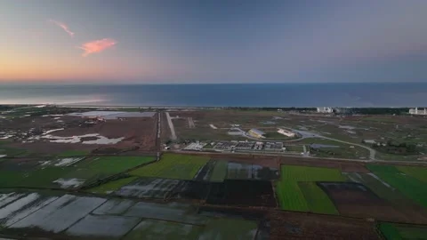 Farm Background Texture 4 K Aerial View 4K Stock Footage 221948836