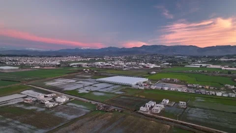 Farm Background Texture 4 K Aerial View 4K Stock Footage 221948898