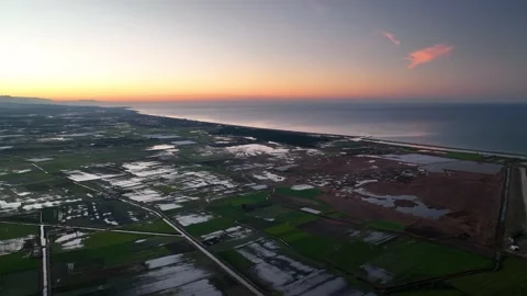 Farm Background Texture 4 K Aerial View 4K Stock Footage 221948995