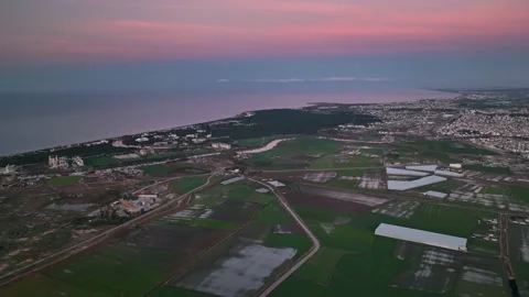 Farm Background Texture 4 K Aerial View 4K Stock Footage 221949128