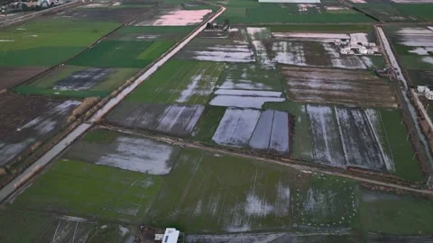 Farm Background Texture 4 K Aerial View 4K Stock Footage 221949164