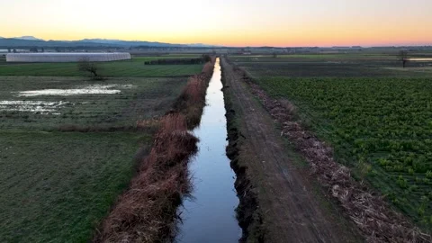 Farm Background Texture 4 K Aerial View 4K Stock Footage 221949189