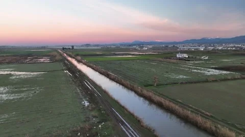 Farm Background Texture 4 K Aerial View 4K Stock Footage 221949896