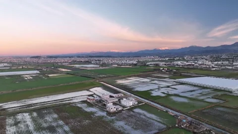 Farm Background Texture 4 K Aerial View 4K Stock Footage 221950078