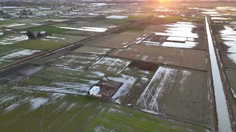 Farm Background Texture 4 K Aerial View 4K Stock Footage 221950219