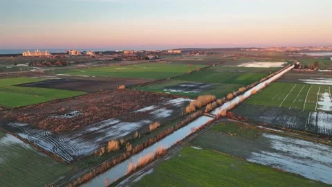 Farm Background Texture 4 K Aerial View 4K Stock Footage 221950317