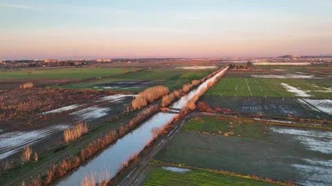 Farm Background Texture 4 K Aerial View 4K Stock Footage 221950360