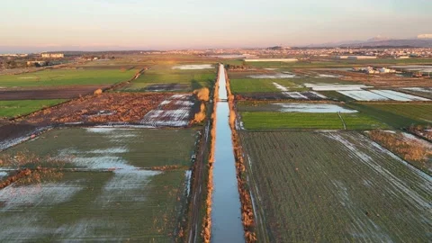 Farm Background Texture 4 K Aerial View 4K Stock Footage 221950426