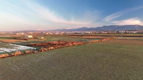 Farm Background Texture 4 K Aerial View 4K Stock Footage 221950613