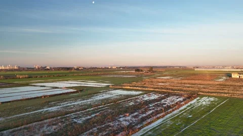 Farm Background Texture 4 K Aerial View 4K Stock Footage 221951161