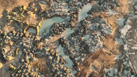 Farm Background Texture 4 K Aerial View 4K Stock Footage 221952716