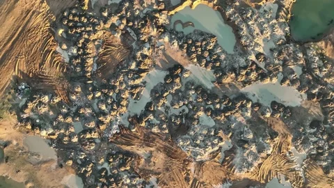 Farm Background Texture 4 K Aerial View 4K Stock-Footage 221952748